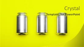  Presentation with blue and yellow green - Audience pleasing slide deck consisting of three-330-ml-aluminum-beverage backdrop and a gold colored foreground