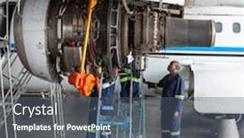  Presentation with mechanics - Colorful slide deck enhanced with three-african-mechanics-repairing backdrop and a ocean colored foreground