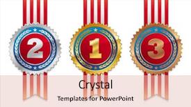  Presentation with gold silver - Colorful presentation theme enhanced with three americans medals - gold silver backdrop and a lemonade colored foreground
