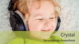  Presentation with old music - Slide deck featuring three angel - little 3 year old boy background and a yellow colored foreground