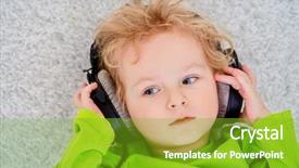  Presentation with old music - PPT theme enhanced with three angel - little 3 year old boy background and a shamrock green colored foreground