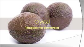  Presentation with avocado - PPT theme with three-avocado-isolated-on-white background and a  colored foreground