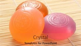  Presentation with soap - Cool new presentation theme with three-bars-of-glycerine-soap backdrop and a gold colored foreground