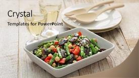  Presentation with chickpea - Amazing slide set having three bean salad scarlet runner backdrop and a lemonade colored foreground