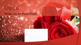  Presentation with glitter - Beautiful slides featuring three-beautiful-red-roses backdrop and a red colored foreground