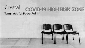  Presentation with virus infection - PPT theme enhanced with three-black-chairs-with-nobody background and a light gray colored foreground