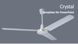  Presentation with clipping - Amazing slides having three blades ceiling fan isolated backdrop and a gray colored foreground