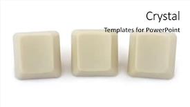  Presentation with blank backgroud - Slides having three blank computer buttons isolated background and a white colored foreground