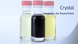  Presentation with bottles - Theme featuring three bottles of food coloring background and a  colored foreground