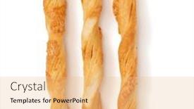  Presentation with white cheese - PPT layouts with three-bread-sticks-with-cheese background and a coral colored foreground