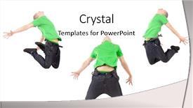  Presentation with studio - Amazing theme having three breakdancers showing their skilsl studio shut backdrop and a white colored foreground