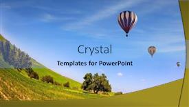 Presentation with hot air balloons - Cool new PPT layouts with three-bright-multicolor-hot-air backdrop and a light blue colored foreground