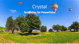  Presentation with hot spring - Amazing PPT layouts having three-bright-multicolor-hot-air backdrop and a teal colored foreground