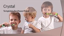  Presentation with teeth - Presentation theme with pork belly served with cherry background and a tawny brown colored foreground