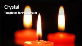  Presentation with candles - Amazing theme having three-burning-candles-on-black backdrop and a  colored foreground