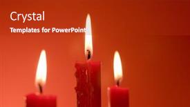  Presentation with candles - Beautiful presentation design featuring  backdrop and a  colored foreground