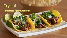  Presentation with mexican - Beautiful slides featuring three-carne-asada-mexican-street backdrop and a tawny brown colored foreground