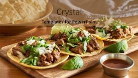  Presentation with mexican - Amazing PPT layouts having three-carne-asada-mexican-street backdrop and a coral colored foreground