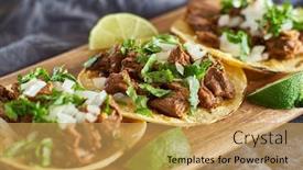  Presentation with corn - Beautiful theme featuring three-carne-asada-mexican-street backdrop and a yellow colored foreground