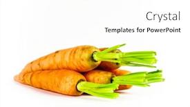  Presentation with carrots - Slides consisting of three-carrots-isolated-on-white background and a white colored foreground