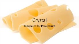  Presentation with scroll paper isolated on white - Amazing presentation having three cheese slices isolated backdrop and a yellow colored foreground