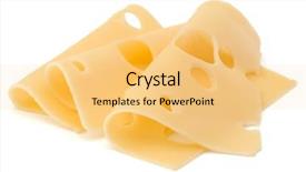  Presentation with cheddar - Slide deck featuring three cheese slices isolated background and a yellow colored foreground
