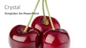 Presentation with three - Beautiful slides featuring three-cherries-isolated-on-white backdrop and a white colored foreground