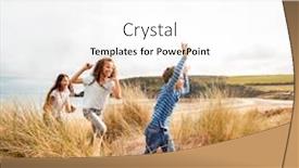  Presentation with sand dunes - Audience pleasing slide deck consisting of three-children-having-fun-exploring backdrop and a white colored foreground
