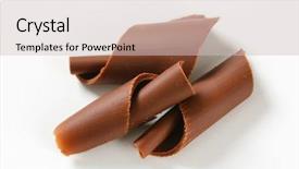  Presentation with chocolate - Amazing presentation having three chocolate curls backdrop and a soft green colored foreground