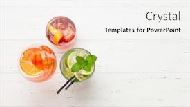  Presentation with cocktail - Presentation consisting of three classic cocktail glasses on wooden table negroni aperol spritz and mojito top view with copy space background and a white colored foreground