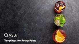  Presentation with cocktail - Audience pleasing presentation design consisting of three classic cocktail glasses on stone table negroni aperol spritz and mojito top view with copy space flat lay backdrop and a dark gray colored foreground