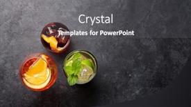  Presentation with cocktail - Beautiful theme featuring stone table negroni aperol backdrop and a dark gray colored foreground