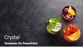  Presentation with cocktail - Presentation with three-classic-cocktail-glasses background and a dark gray colored foreground
