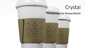  Presentation with hot and cold coffee cup - Amazing PPT layouts having three coffee cups to go backdrop and a white colored foreground