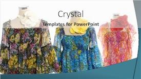  Presentation with mannequin - Colorful PPT layouts enhanced with three collection of fashion dress on mannequin backdrop and a white colored foreground