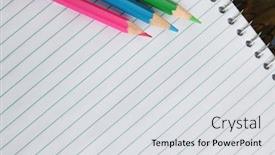  Presentation with colored pencils - PPT layouts consisting of three-colored-pencils background and a light gray colored foreground