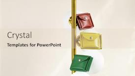  Presentation with light sign - Presentation enhanced with three-colorful-leather-wallets-form background and a lemonade colored foreground