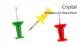  Presentation with pink and white balloons - Cool new presentation with three colorful push-pins backdrop and a white colored foreground