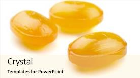  Presentation with drop - PPT layouts with three cough drops isolated background and a blonde colored foreground