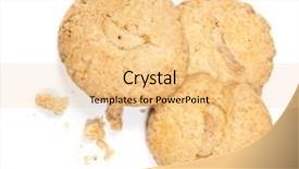  Presentation with nut - Colorful presentation enhanced with three crunchy cashew nut cookies over white backdrop and a lemonade colored foreground