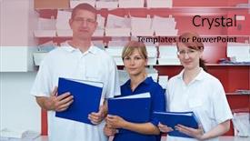  Presentation with dental technicians - Colorful presentation theme enhanced with  backdrop and a  colored foreground.