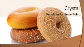  Presentation with bagel - Presentation theme enhanced with three different bagels background and a coral colored foreground