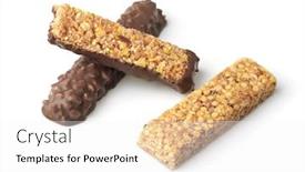  Presentation with cereal - Amazing slides having three-different-cereal-bars-isolated backdrop and a white colored foreground