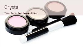  Presentation with color powder - Presentation theme having three-different-color-powder-compact background and a lemonade colored foreground