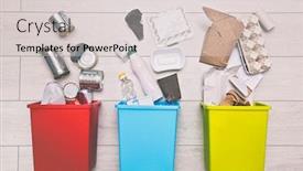  Presentation with plastic containers - Cool new theme with three-different-full-containers backdrop and a light gray colored foreground