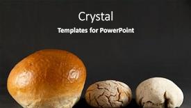  Presentation with different - Presentation design enhanced with three-different-loaves-isolated background and a dark gray colored foreground