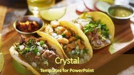  Presentation with tacos - Cool new theme with three different mexican street tacos backdrop and a tawny brown colored foreground