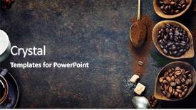  Presentation with coffe - Cool new presentation theme with three different varieties of coffe backdrop and a dark gray colored foreground