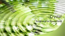  Presentation with abstract green - Slides featuring three dimensional - bright abstract green water background background and a yellow colored foreground