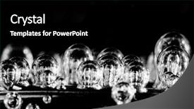  Presentation with many bubbles in water close - PPT theme featuring three dimensional - extra close-up of bubbles background and a black colored foreground